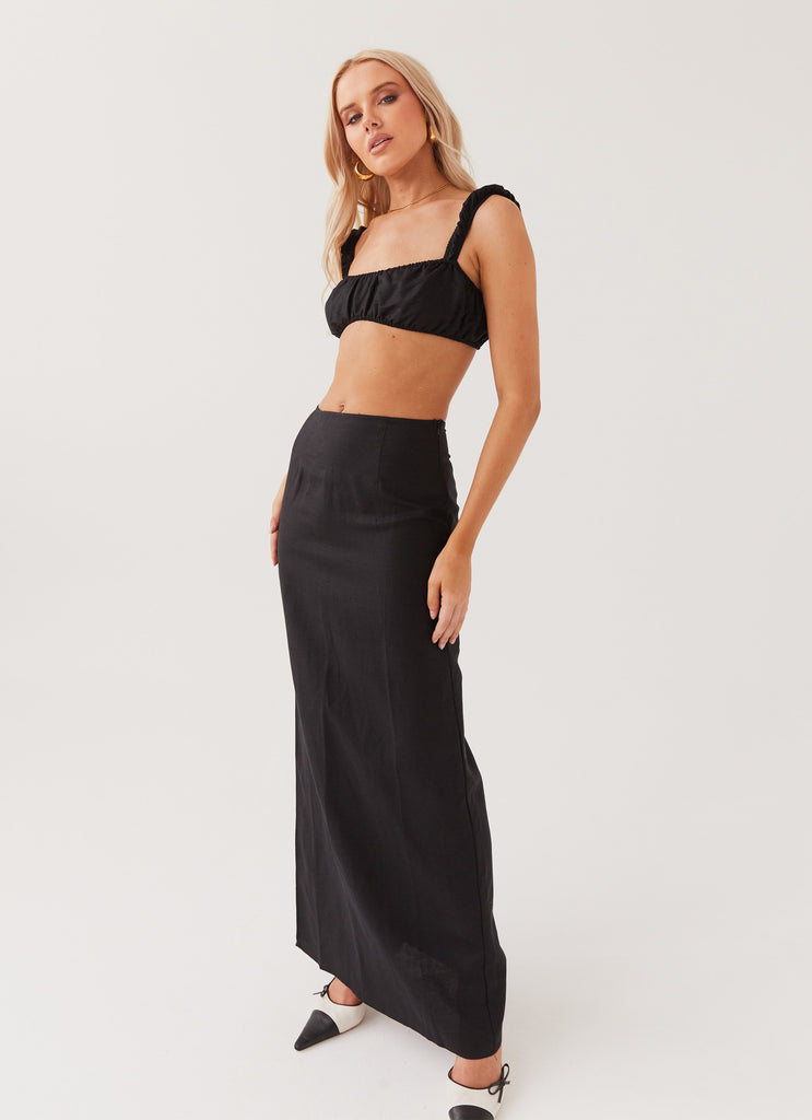 Valencia Villa Bralet Top - Black