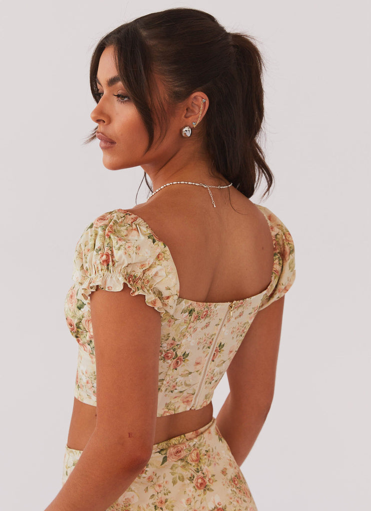 About Time Corset Top - Vintage Rose