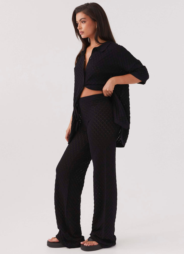 Jaded Knit Pants - Black