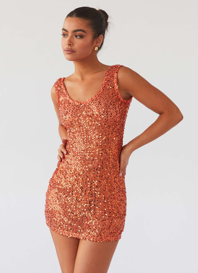 Delightful Tangerine Mini Dress - Casual Dresses