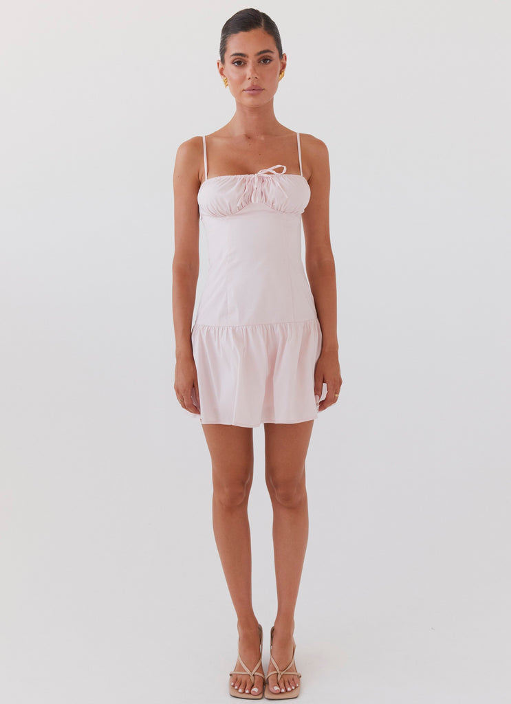 Romantic Charm Bustier Mini Dress - Baby Pink