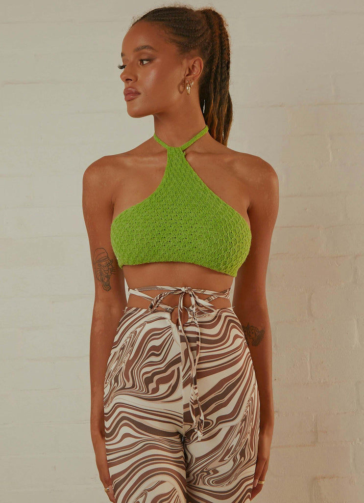 Alyson Crop Top - Green - Peppermayo