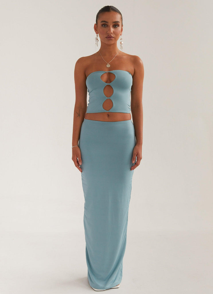 Organic Forms Tube Top - Antiqued Aqua - Peppermayo